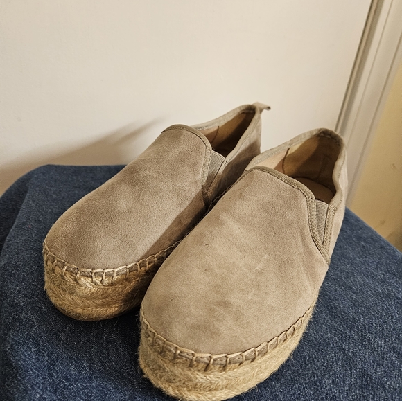 Sam Edelman Nubuck Tan Espadrille Platform - Picture 2 of 8